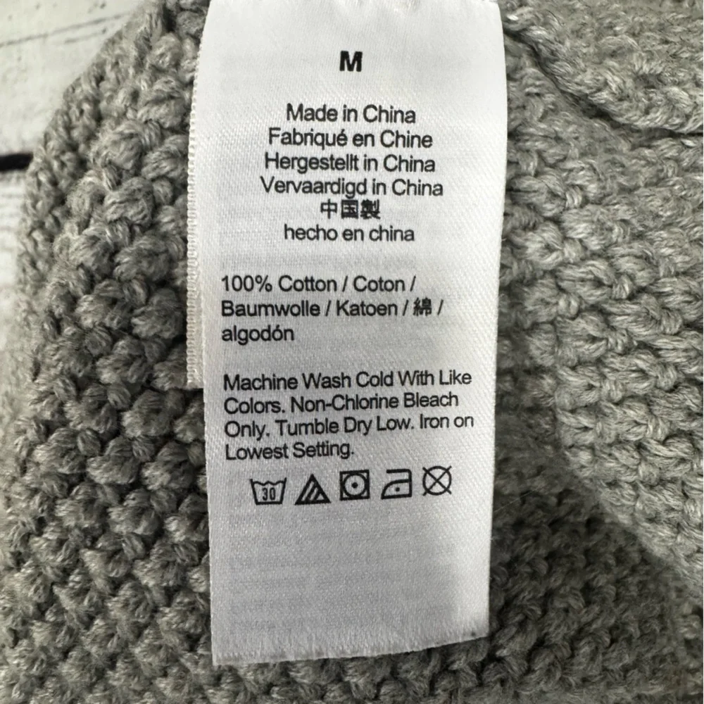 J.Crew Men’s Gray Quarter Zip Waffle Knit Sweater‎ | Business Casual 100% Cotton